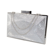 Keeba Gümüş Abiye Çanta. Snake Desenli. Silver Abiye Çanta. Gümüş Abiye Gece Çantası. Portföy Cultc Çanta. Gümüş