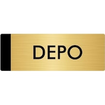 Metal Yönlendirme Levhası, Departman Kapı Isimliği Depo 10x20 Cm Altın Renk