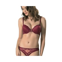 Le Jardin Brodeli Slikonlu Taşlı Sütyen Takım Bordo - 33951811 Bordo - 33951811 Bordo