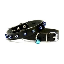 Nazar Boncuklu Kedi Ve Köpek Tasması 1x14-18 Cm Siyah Xsmall - Rxlu-297565