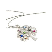 Swarovski Taşlı Hayat Ağacı Gümüş Kolye