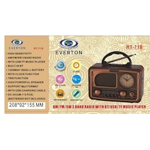 Everton Rt-718 Bluetooth-usb-sd-fm Şarjlı Nostaljik Radyo