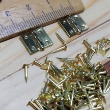 Mini Tavla Menteşe 24 Adet ve Çivileri Hobi Maket Model Kutu Sandık Aksesuar Küçük Menteşe