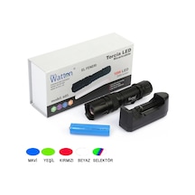 Zenvia 10w 2000 Lümen 4 Renk Güçlü El Feneri Wt-605 Znv2026 Çok Renkli