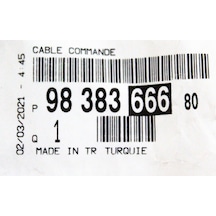 Psa Peugeot 301 208 2008 Citroën C-elysée C3 Uyumlu Kaput Açma Kontrol Kablosu 9838366680 Kaput Teli