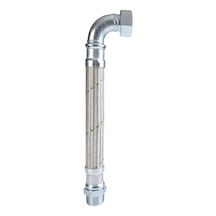 Üstüner 1/2-3/8 Paslanmaz Çelik Örgülü Dirsekli Flexıble Bağlantı 70 Cm