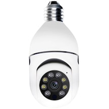 Sones Escam Pr001 E27 4mp Hareket Takip Akıllı Wifi Gece Görüşlü Dome Kamera Alexa Google'ı Destekler Beyaz