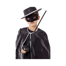 Zorro Kostüm Plastik Aksesuar Seti Maske Ve 67 Cm - Zmff-764390 Renkli