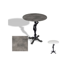 Çipa 1003 Döküm Ayak Yuvarlak Masa Çap 90cm - Werzalit, Wermodin Ve Allzalit Tabla - Copperfield Çok Renkli