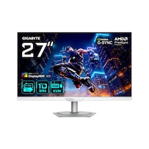 Gıgabyte M27UP ICE 27 4K 160Hz - FHD 320Hz 1ms HDR400 UHD Dual Mode SS IPS Beyaz Gaming Monitör