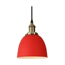 Dylight Retro Metal Dekoratif Kırmızı Tekli Kafe Mutfak Aydınlatma Avize Kırmızı Dy8047 Diğer