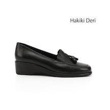 Gönderi(R) Gönderi R Kadın Siyah Dolgu Taban Püsküllü Hakiki Deri Ayakkabı Gdza13424205 Siyah