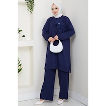 Çiçek Detay Oysho İkili Takım 1662 - Lacivert Lacivert