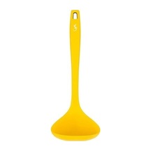 Lurch - Platin Silikon Çorba Kepçesi 28 Cm Sarı - Yanmaz, Yapışmaz, Bükülmez, Çizmez, Tat Ve Koku Bırakmaz - 240052