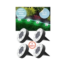 Technojet 8 Led Li Solar Bahçe Lambası 4 Adet Su Geçirmez Otomatik Sensörlü Bahçe Aydınlatma Beyaz
