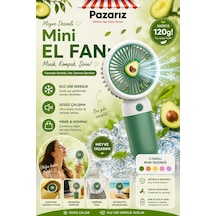 Mini Taşınabilir Fan Vantilatör Telefon Tutucu Stand Özellikli Meyve Ve Çiçek Tasarımı Küçük Vantilatör Type-c Şarj Edilebilir Soketli 3 Kademe Sessiz Taşınabilir Yelpaze Şarjlı Vantilatör