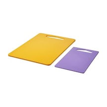 Ikea Bergtunga 2'li Kesme Tahtası 24 X 15 Ve 34 X 24 Cm Sarı Leylak