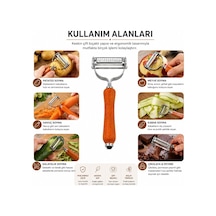 Çift Bıçaklı Ahşap Saplı Soyacak - Çift Bıçaklı Ahşap Saplı Sebze Ve Meyve Soyacak Paslanmaz Çelik Ultr Diğer