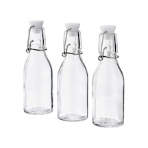 Ikea Korken 3'lü Cam Şişe 0,15 L Şeffaf