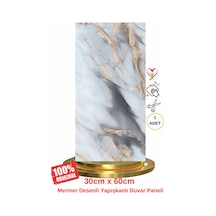 Shiny Mix Color Mermer Desenli 60x30cm Yapışkanlı Mutfak Banyo Kaplama Duvar Paneli Kağıdı Tx-092 Çok Renkli