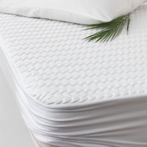 Altınbaşak 200X200 Cm Kapitone Sıvı Geçirmez Fitted Alez Beyaz