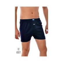 Erkek Lacivert 12 Adet Tutku Pamuklu Düğmeli Boxer Lacivert 0117 001