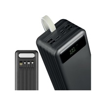 Powerway Tx60 Siyah 60000 Mah Çoklu Çıkış Dijital Göstergeli Ekstra Kablolu Powerbank
