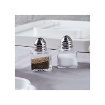 Safestore Cam Tuzluk Karabiberlik Seti, 2'li Mini Küp, 20ml, Paslanmaz Çelik Kapak, Tek Kişilik Diğer