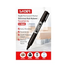 Lades Siyah Permanent Marker Silinmez Koli Kalemi Yuvarlak Uç 1 Adet