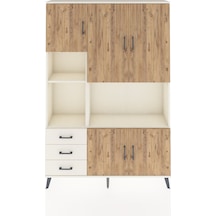 Arges Dolap 9 Raflı 3 Çekmeceli 5 Kapaklı 132x30x195 Aytaşı-ç... Aytaşı