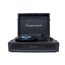 Crownwel 03 33-45-78 'Lik Plak Çantalı Bluetooth Pikap Siyah