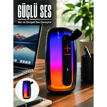 Rgb Işıklı Bluetooth Hoparlör Güçlü Ses Type-c Şarjlı Taşınabilir Kablosuz Speaker