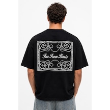 Respire Erkek Ffb Nakışlı Oversize T-shirt Siyah