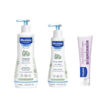 Mustela Gentle Cleansing Gel 500 ML + Hydra Bebe Body Lotion 300 ML + 1.2.3 Pişik Kremi 50 ML