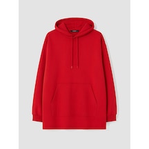 Lcw Curve Kırmızı Büyük Beden Kadın Hoodie