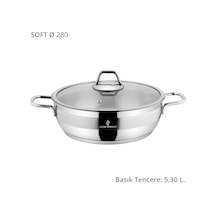 Sofram Soft 28 Cm Basık Tencere Gümüş