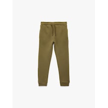 Koton Beli Lastikli Cepli Şardonlu Basic Jogger Eşofman Altı Haki 6wkb40059tk