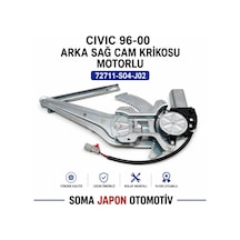 Cıvıc 96-00 Arka Sağ Cam Krikosu Motorlu 72711-s04-j02