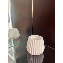 Mezbi Desenli Ovalbeton Mini Saksı