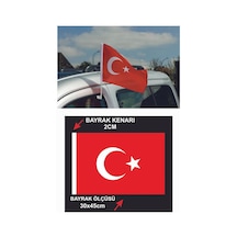 Plastik Otofors Bayrak 30x45 Cm 2 Adet Konvoy Ve Araç Bayrağı Cama Takılan Bayrak Türk Bayrağı Oto Fors 30 45
