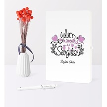 Kişiye Özel Yılın En Sempatik Sevgilisi Temalı Beyaz Defter Kalem