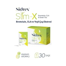 Sidrex Slm-x Bromelain Cla ve Yeşil Çay Eki İçeren Takviye Edici Gıda 30 Saşe