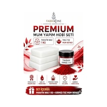 Premium Mum Yapım Hobi Seti - Parafin Wax 1 Kg - Tekli Toz Mum Boyası - Kırmızı Bkfabpw1kg1k Karışık