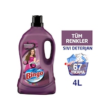 Bingo Onaran Koruma Renkliler için Sıvı Çamaşır Deterjanı 4 L