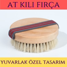 Efsoon Organics Yuvarlak Doğal At Kılı Selülit Fırçası