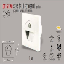 Ct-5170 1w/6500k Sens.ledli Kor. Armatür Beyaz Diğer