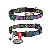Collar Qr Pasaportlu İndie Kedi ve Ufak Irk Köpek Boyun Tasması Çok Renkli 20-30 CM