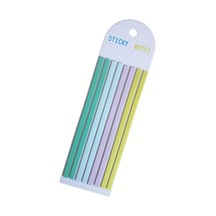 Şeffaf Renkli Yapışkan Not Kağıtları Defter Yer İmleri Etiket Ayraç Sticky Notes Uzun Şeritler Renk 5