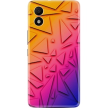 TCL 303 Kılıf Silikon Desen Özel Seri Üçgenler 1635