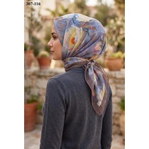 Mismara Mismarascarf Desenli Bambu Kraş Pamuk Eşarp 307-116 Çok Renkli